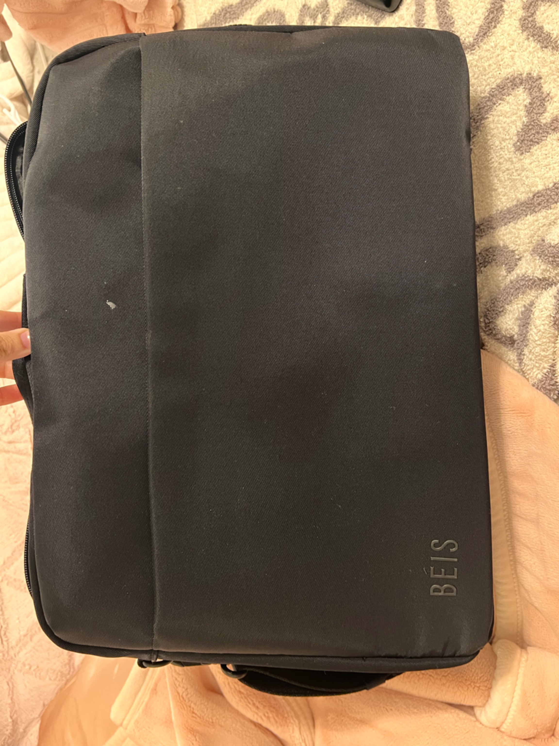 Beis Black Ultimate Travel Duffle Used, One Damaged Zipper